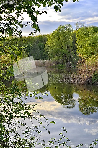 Image of Spring landscape with the river