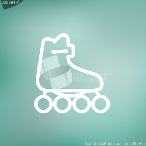 Image of Roller skate thin line icon