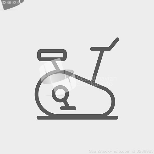 Image of Fitness cycling thin line icon