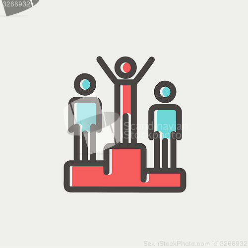 Image of Winners thin line icon