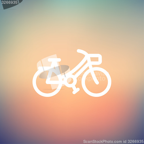 Image of Vintage bicycle thin line icon