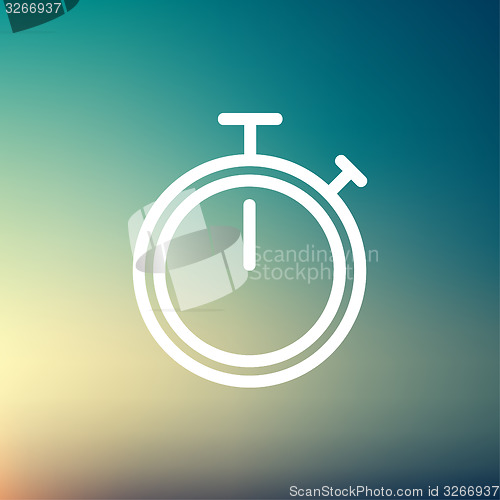 Image of Stop watch thin line icon