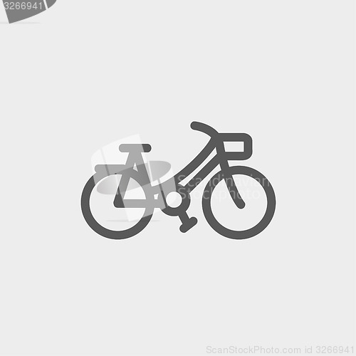 Image of Vintage bicycle thin line icon