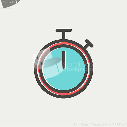 Image of Stop watch thin line icon