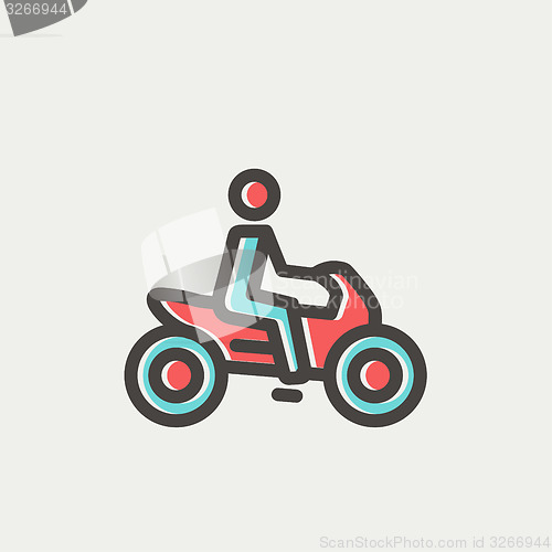 Image of Motorbike thin line icon