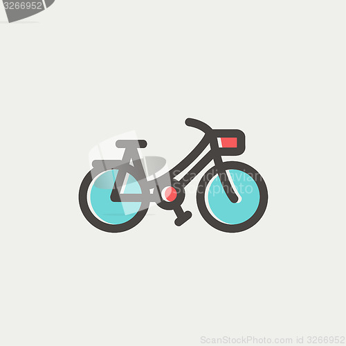 Image of Vintage bicycle thin line icon