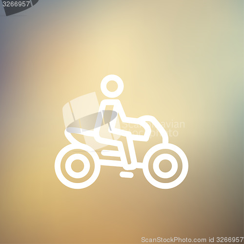 Image of Motorbike thin line icon