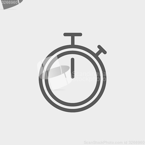 Image of Stop watch thin line icon