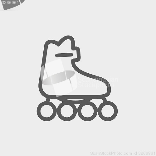 Image of Roller skate thin line icon