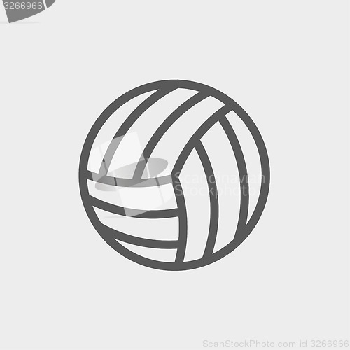 Image of Volleyball ball thin line icon