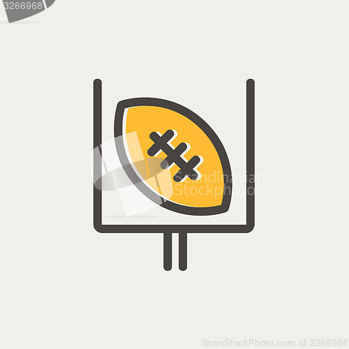 Image of Football poster thin line icon