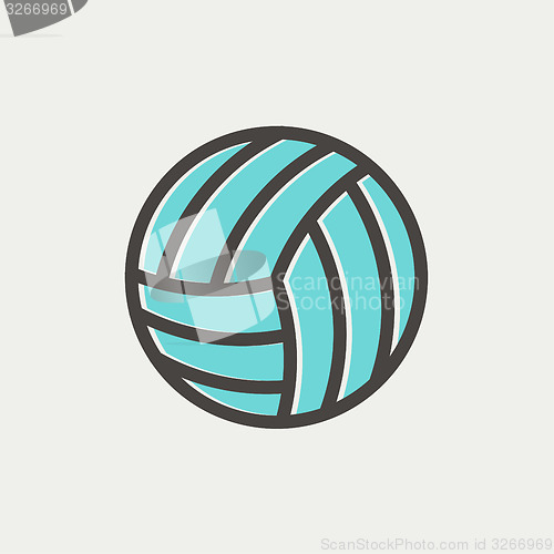 Image of Volleyball ball thin line icon