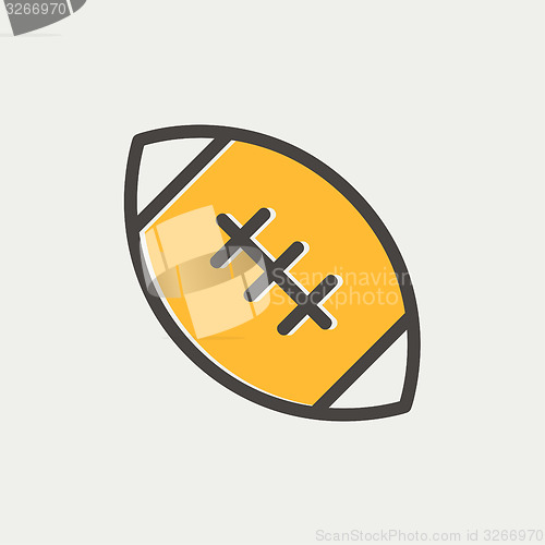 Image of Football ball thin line icon