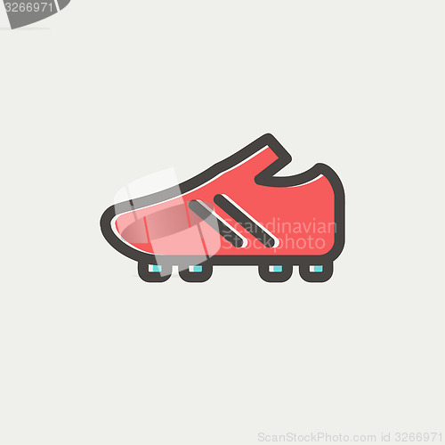 Image of Soccer Shoes thin line icon