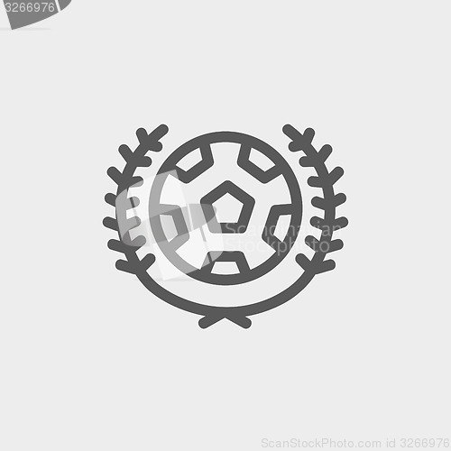 Image of Sports soccer logo badges thin line icon