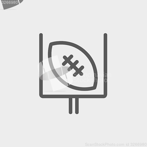 Image of Football poster thin line icon
