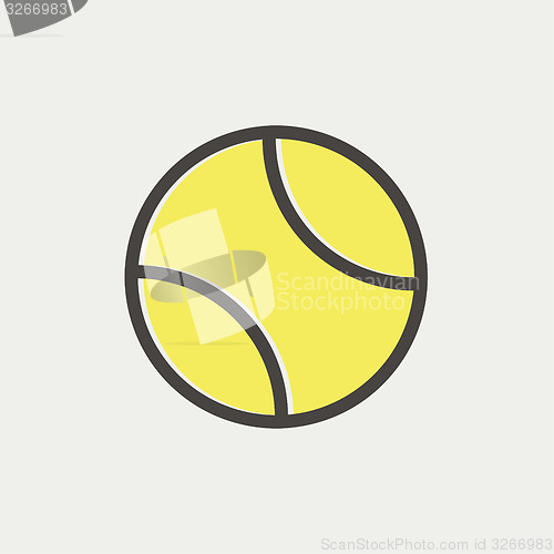 Image of Tennis Ball thin line iocn