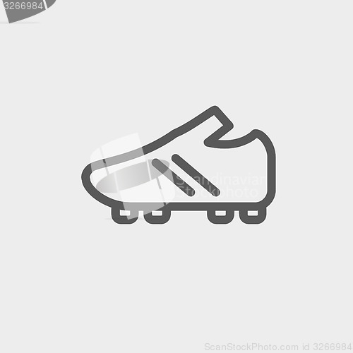 Image of Soccer Shoes thin line icon