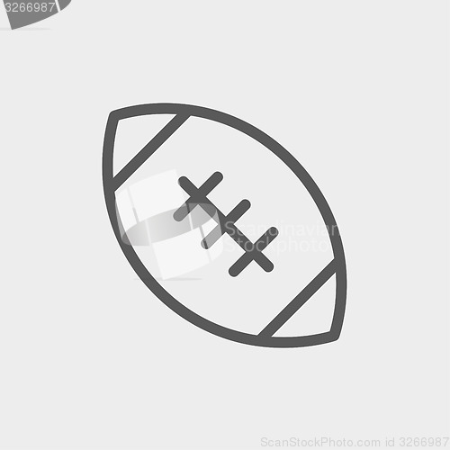 Image of Football ball thin line icon