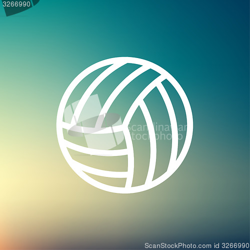 Image of Volleyball ball thin line icon