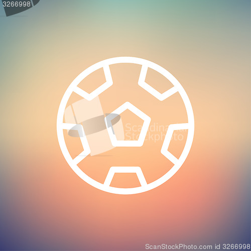 Image of Soccer ball thin line icon
