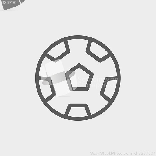 Image of Soccer ball thin line icon