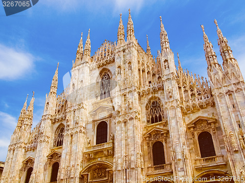 Image of Retro look Milan cathedral