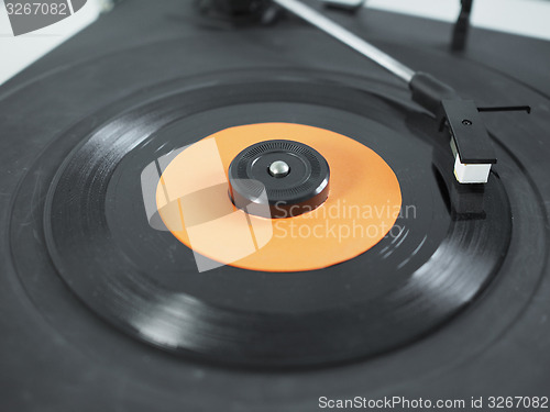 Image of Vinyl record on turntable