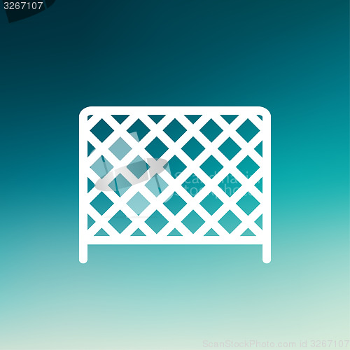 Image of Ice hockey goal net thin line icon