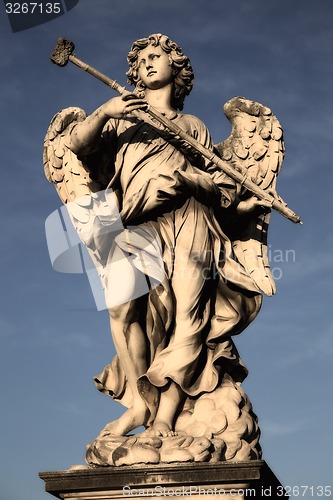 Image of statue Potaverunt me aceto on bridge Castel Sant\' Angelo, Rome