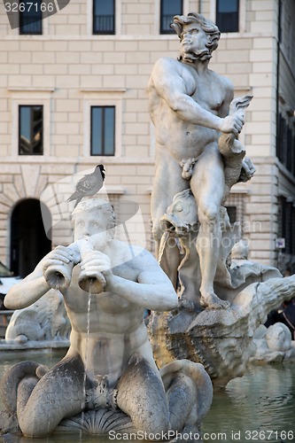 Image of sculpture Marble Triton, Fontana del Moro in Piazza Navona