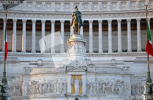 Image of The Monument of Victor Emmanuel II, Venezia Square,  in Rome, It