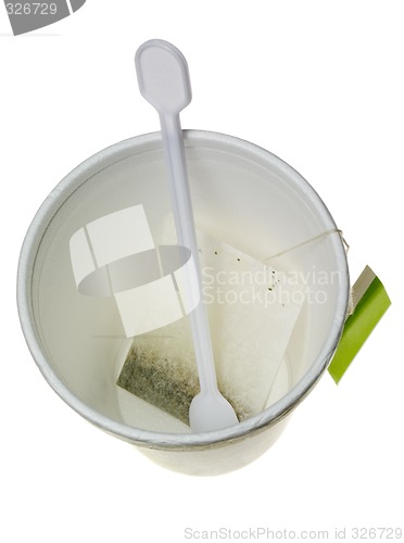 Image of Teabag in a disposable cup

