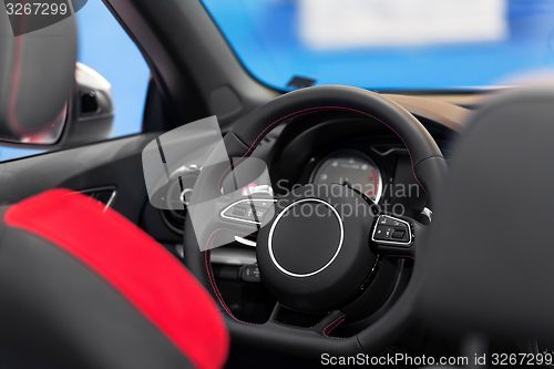 Image of Luxury car interior angle shot