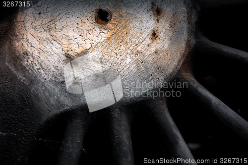 Image of Industrial worn metal closeup photo