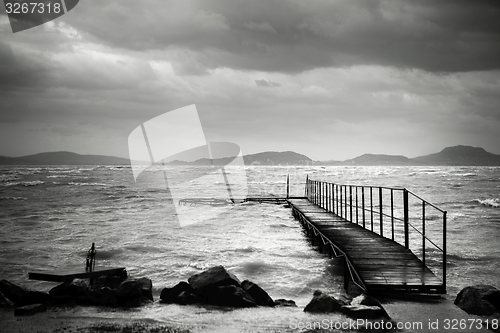 Image of Wooden path trough the lakes