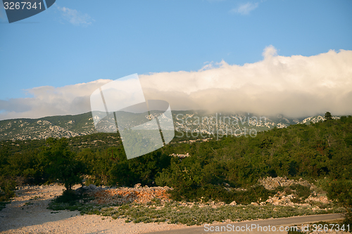 Image of High mountains in croatia seaside