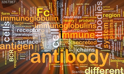 Image of Antibody background concept glowing