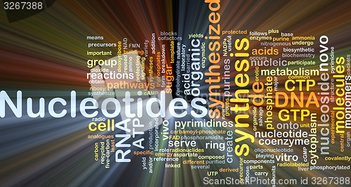 Image of Nucleotides background concept glowing