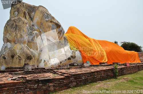 Image of Wat Lokayasutharam is Temple of Reclining Buddha in Ayutthaya