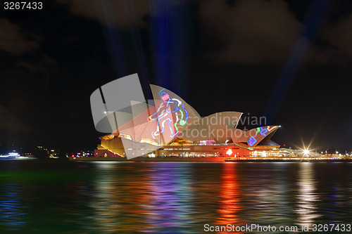 Image of Sydney Opera House during Vivid Sydney Annual Festival