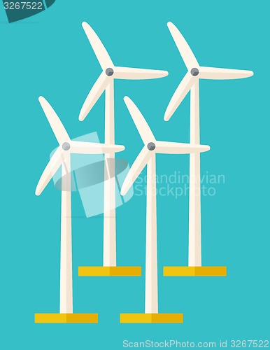 Image of Set of windmills.