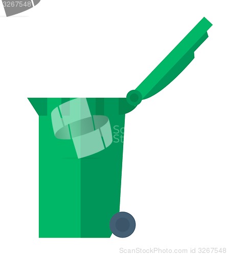 Image of Green garbage bin