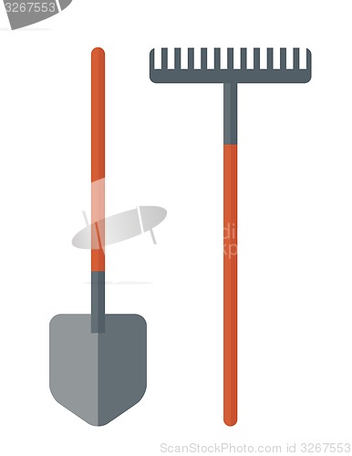 Image of Shovel and rake