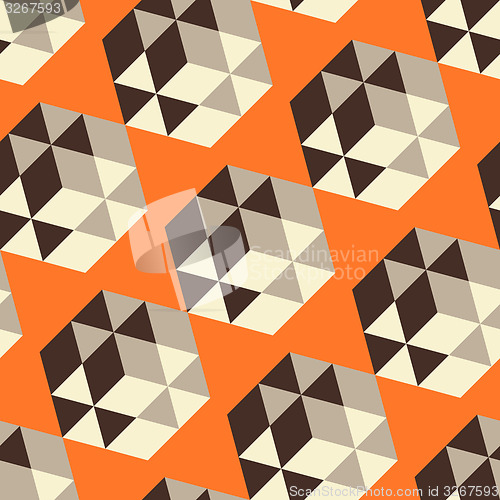 Image of Abstract geometrical 3d background. Seamless pattern.  Mosaic. 