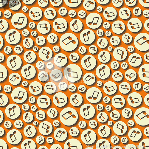 Image of Musical seamless pattern with music notes. 