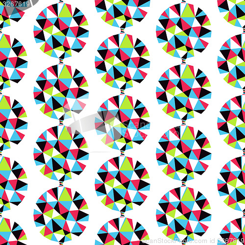 Image of Geometric seamless pattern with gems. Vector illustration.