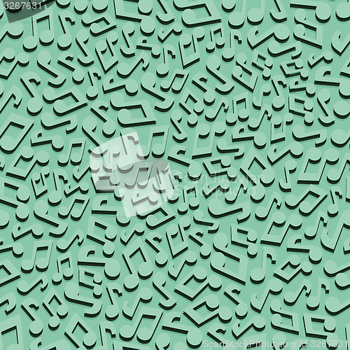Image of Musical seamless pattern with music notes. 