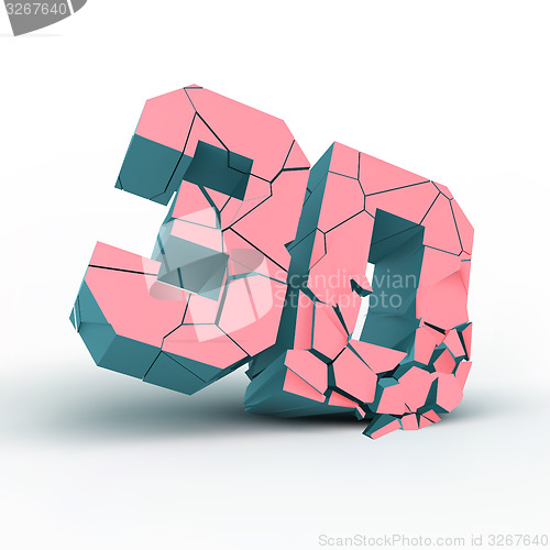 Image of 3D. Vector illustration.