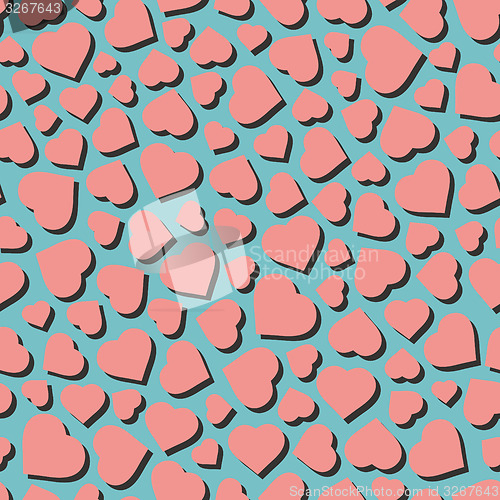 Image of Hearts. Seamless pattern. Vector illustration. 
